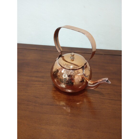 Vintage Copper Tea Kettle, Made in India - Picture 2 of 4